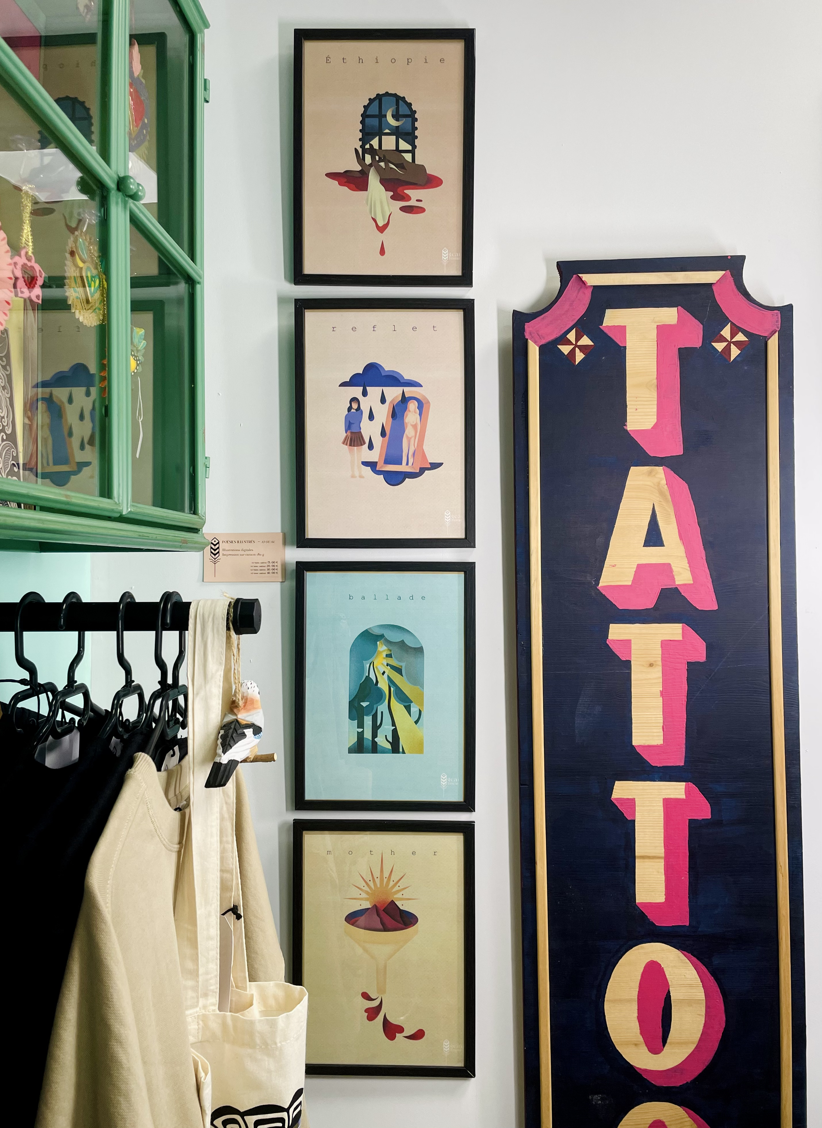 Enseigne Tattoo au studio